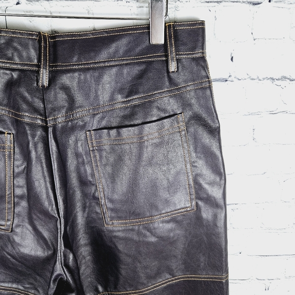 COLLUSION | vegan/faux leather wide leg pants - Picture 4 of 8